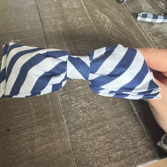 JANIE AND JACK NWT 3 Piece Headband Set O/S Nautical Checkers Yellow - Picture 5 of 10